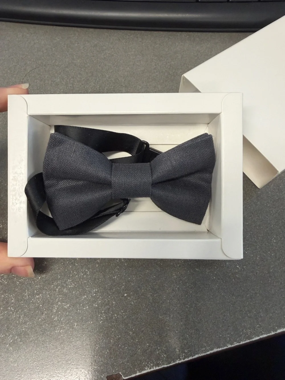 Dark Grey Bow Tie for Toddlers